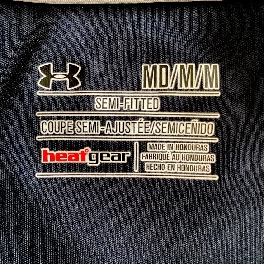 UNDER ARMOUR Top Heatgear V-Neck Short Sleeve Black Women Size M - Picture 7 of 7